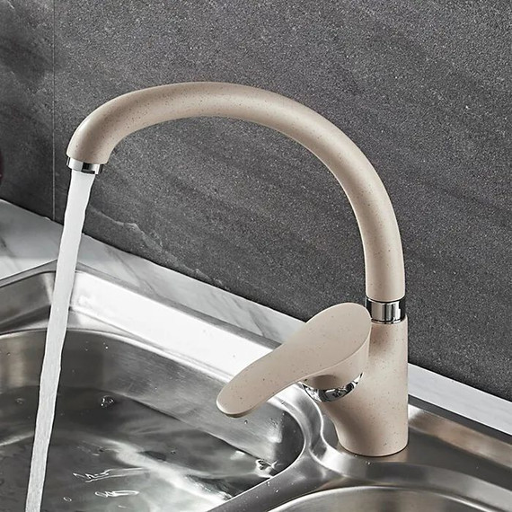 Смеситель для кухни Ledeme L4101K, бежевый фото 8