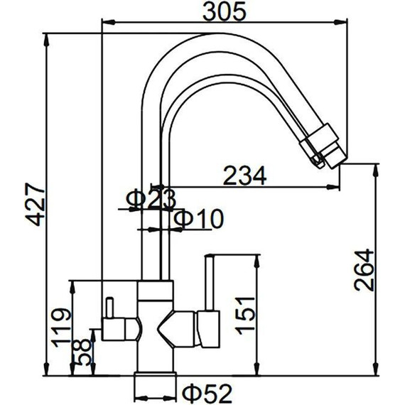 Смеситель для кухни Ledeme L4755-3, хром/белый фото 6