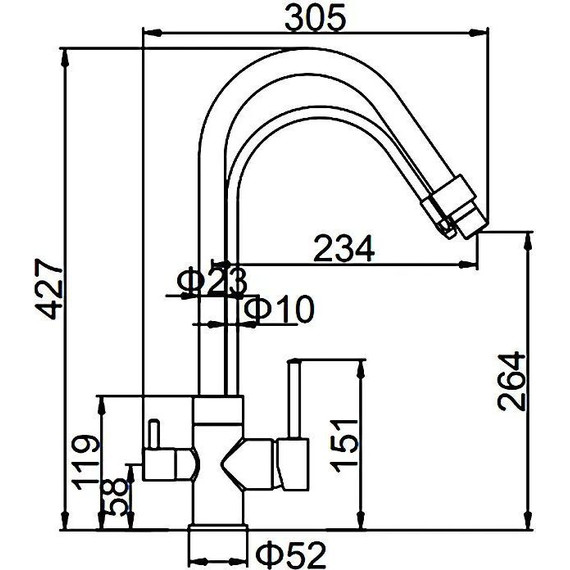 Смеситель для кухни Ledeme L4755-9, хром/серый фото 6