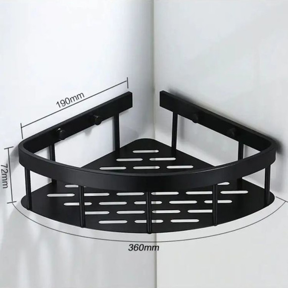 Полка угловая Ledeme L5507-1, черный - 8 Полка угловая Ledeme L5507-1, черный фото 8