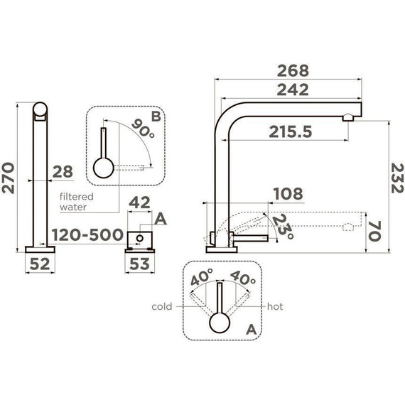 Смеситель для кухни Omoikiri Nara 2 Plus GB 4994372, графит фото 2