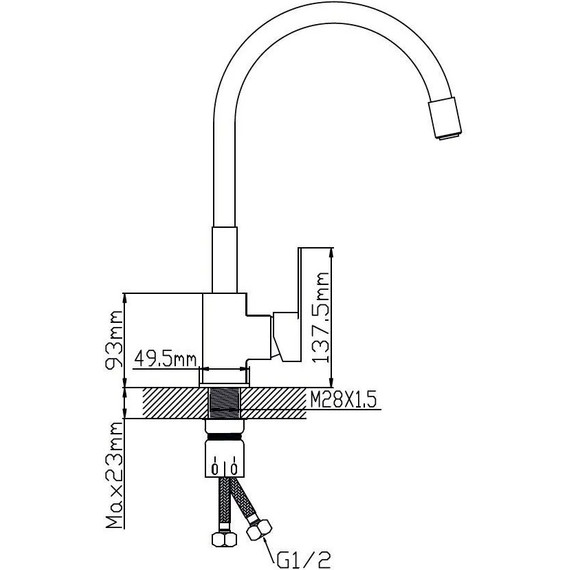 Смеситель для кухни Potato P58130S-7, хром/белый фото 2