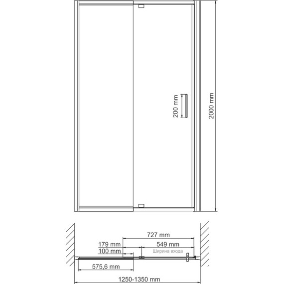 Душевая дверь WasserKraft Berkel 130 см 48P30, серебристый/прозрачное - 2 Душевая дверь WasserKraft Berkel 130 см 48P30, серебристый/прозрачное фото 2