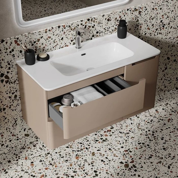 Тумба подвесная с раковиной Iddis Edifice 100 см EDI10C0i95K, капучино - 7 Тумба подвесная с раковиной Iddis Edifice 100 см EDI10C0i95K, капучино фото 7