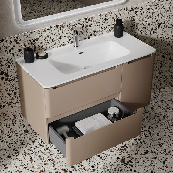 Тумба подвесная с раковиной Iddis Edifice 100 см EDI10C0i95K, капучино - 8 Тумба подвесная с раковиной Iddis Edifice 100 см EDI10C0i95K, капучино фото 8