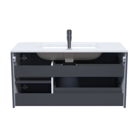 Тумба подвесная с раковиной Iddis Edifice 100 см EDI10D0i95K, темно-серый фото 4