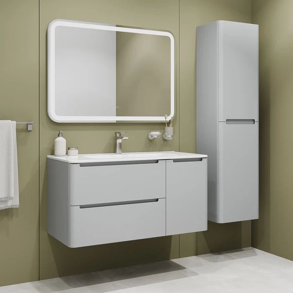 Тумба подвесная с раковиной Iddis Edifice 100 см EDI10L0i95K, светло-серый фото 6