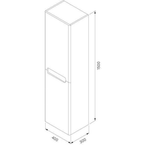 Пенал подвесной Iddis Edifice 40 см EDI40D0i97, темно-серый фото 7