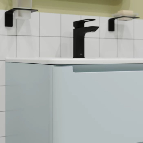 Тумба подвесная с раковиной Iddis Edifice 60 см EDI60B0i95K, голубой фото 9