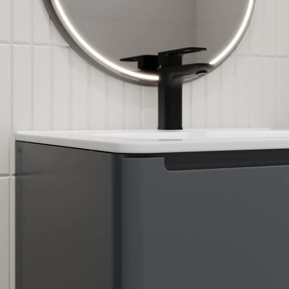 Тумба подвесная с раковиной Iddis Edifice 60 см EDI60D0i95K, темно-серый - 9 Тумба подвесная с раковиной Iddis Edifice 60 см EDI60D0i95K, темно-серый фото 9