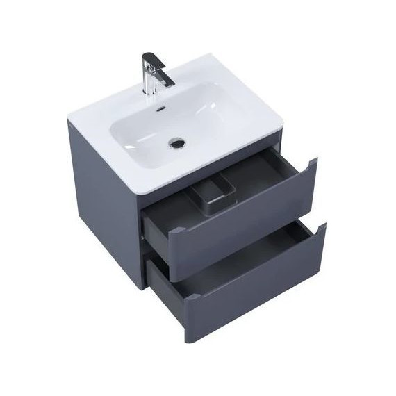 Тумба подвесная с раковиной Iddis Edifice 60 см EDI60D0i95K, темно-серый - 3 Тумба подвесная с раковиной Iddis Edifice 60 см EDI60D0i95K, темно-серый фото 3