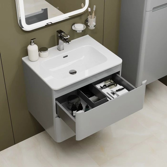 Тумба подвесная с раковиной Iddis Edifice 60 см EDI60L0i95K, светло-серый - 7 Тумба подвесная с раковиной Iddis Edifice 60 см EDI60L0i95K, светло-серый фото 7