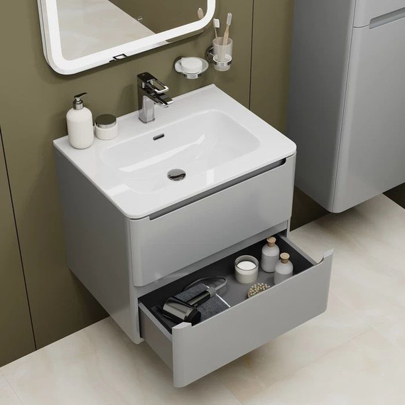 Тумба подвесная с раковиной Iddis Edifice 60 см EDI60L0i95K, светло-серый - 8 Тумба подвесная с раковиной Iddis Edifice 60 см EDI60L0i95K, светло-серый фото 8