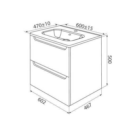 Тумба подвесная с раковиной Iddis Edifice 60 см EDI60L0i95K, светло-серый - 10 Тумба подвесная с раковиной Iddis Edifice 60 см EDI60L0i95K, светло-серый фото 10
