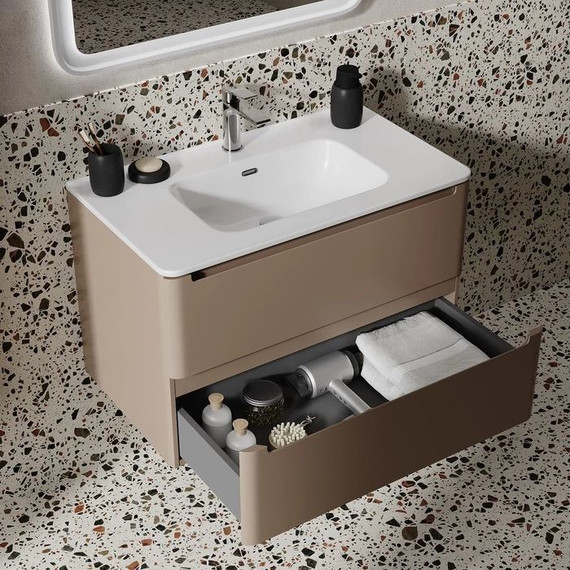 Тумба подвесная с раковиной Iddis Edifice 80 см EDI80C0i95K, капучино фото 8