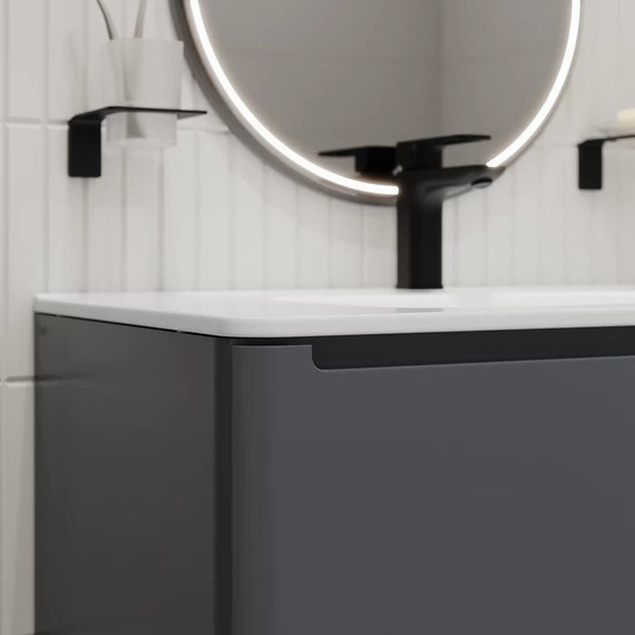 Тумба подвесная с раковиной Iddis Edifice 80 см EDI80D0i95K, темно-серый - 9 Тумба подвесная с раковиной Iddis Edifice 80 см EDI80D0i95K, темно-серый фото 9