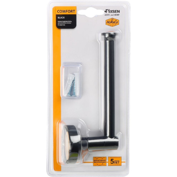 Держатель для туалетной бумаги Fixsen Comfort FX-86010A, чёрный фото 2