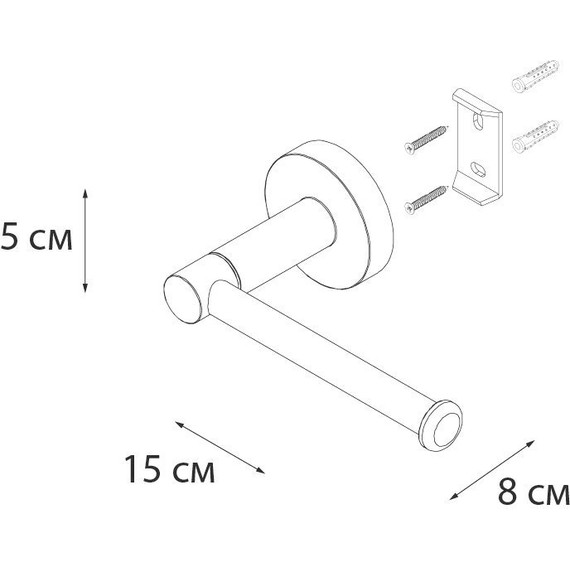 Держатель для туалетной бумаги Fixsen Comfort FX-86010A, чёрный фото 3