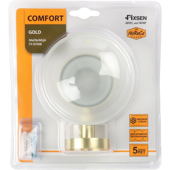 Мыльница Fixsen Comfort FX-87008, золото-сатин фото 2