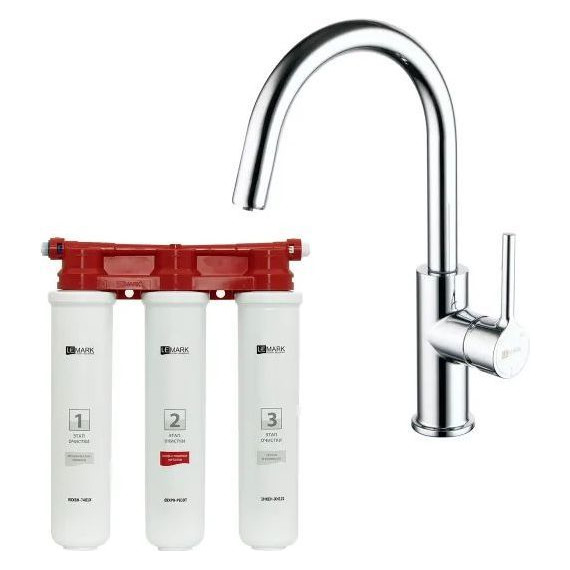 Смеситель для кухни Lemark Comfort + фильтр Basic LM3073C085 фото 