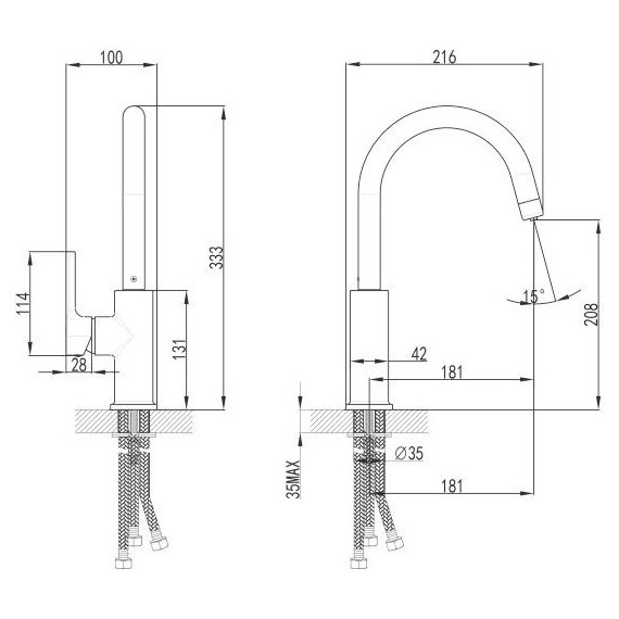 Смеситель для кухни Lemark Comfort + фильтр Basic LM3073C085 - 7 Смеситель для кухни Lemark Comfort + фильтр Basic LM3073C085 фото 7