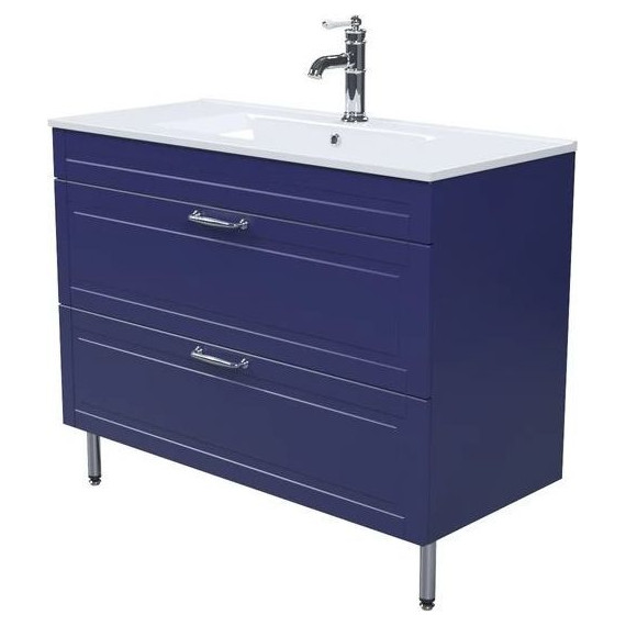 Тумба напольная с раковиной Iddis Oxford 100 см OXF10N1i95K, синий фото 