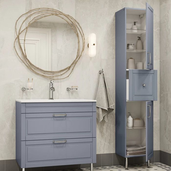 Пенал напольный Iddis Oxford 36 см OXF36L0i97, светло-серый фото 6