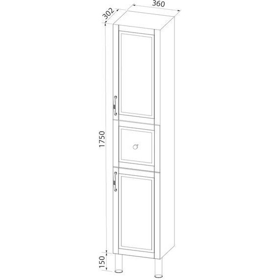 Пенал напольный Iddis Oxford 36 см OXF36N0i97, синий фото 7