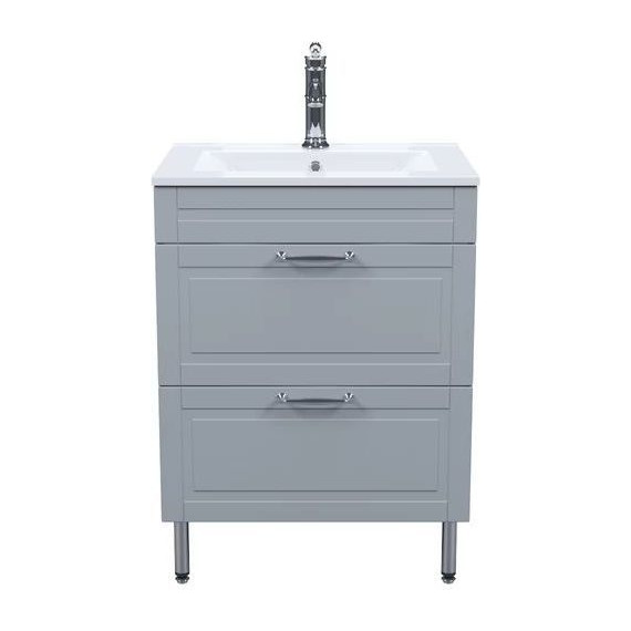 Тумба напольная с раковиной Iddis Oxford 60 см OXF60L0I95K, светло-серый - 2 Тумба напольная с раковиной Iddis Oxford 60 см OXF60L0I95K, светло-серый фото 2