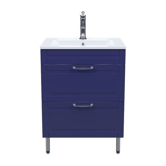 Тумба напольная с раковиной Iddis Oxford 60 см OXF60N0i95K, синий - 2 Тумба напольная с раковиной Iddis Oxford 60 см OXF60N0i95K, синий фото 2