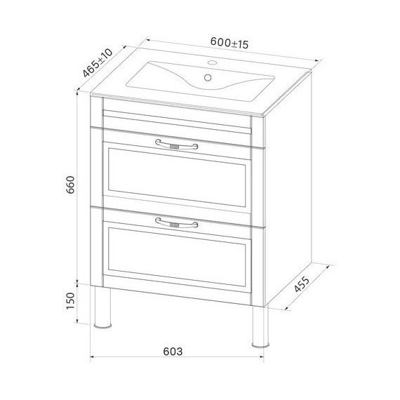 Тумба напольная с раковиной Iddis Oxford 60 см OXF60N0i95K, синий - 5 Тумба напольная с раковиной Iddis Oxford 60 см OXF60N0i95K, синий фото 5