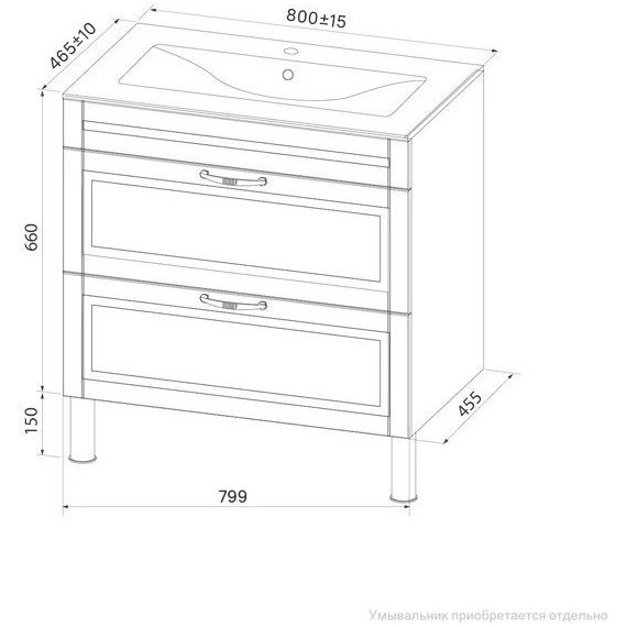 Тумба напольная с раковиной Iddis Oxford 80 см OXF80N0i95K, синий - 5 Тумба напольная с раковиной Iddis Oxford 80 см OXF80N0i95K, синий фото 5
