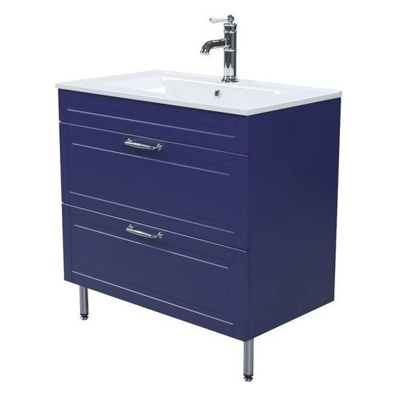 Тумба напольная с раковиной Iddis Oxford 80 см OXF80N0i95K, синий фото 