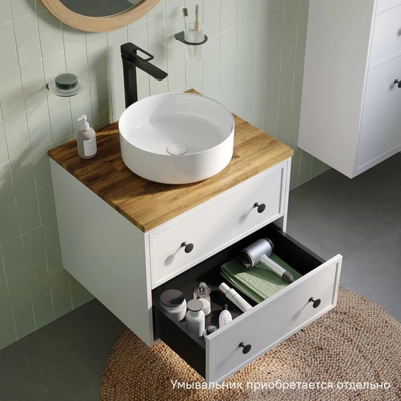 Тумба подвесная со столешницей Iddis Torr 60 см TOR60WBi95K, белый матовый фото 5