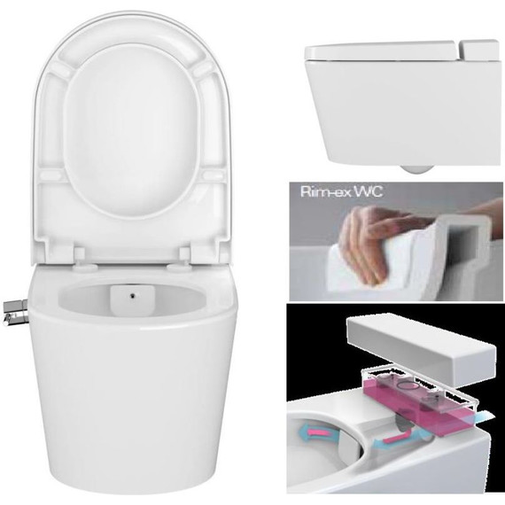 Унитаз-биде подвесной безободковый Vitra Nest 5176B003-6233 - 3 Унитаз-биде подвесной безободковый Vitra Nest 5176B003-6233 фото 3