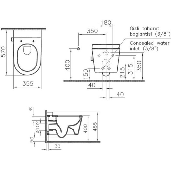 Унитаз-биде подвесной безободковый Vitra Nest 5176B003-6233 - 4 Унитаз-биде подвесной безободковый Vitra Nest 5176B003-6233 фото 4