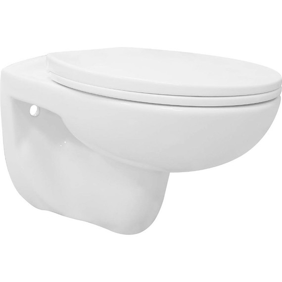 Унитаз подвесной безободковый Loranto Fredo CS-WH8005 с крышкой микролифт фото 