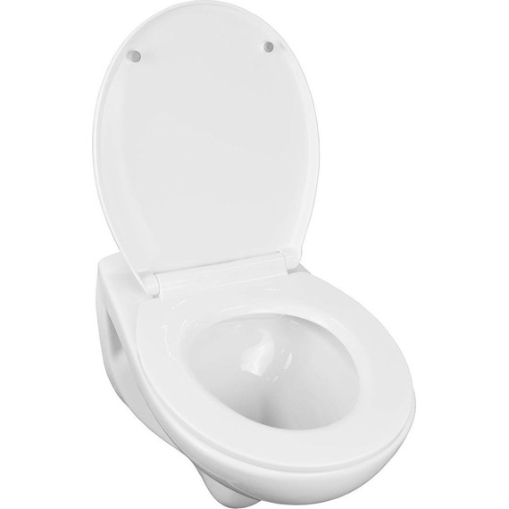 Унитаз подвесной безободковый Loranto Fredo CS-WH8005 с крышкой микролифт - 3 Унитаз подвесной безободковый Loranto Fredo CS-WH8005 с крышкой микролифт фото 3