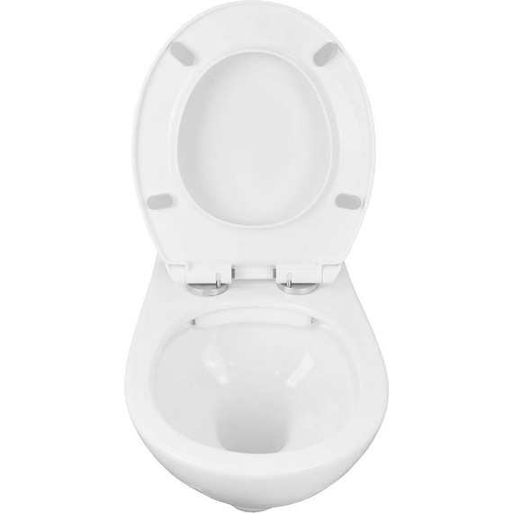 Унитаз подвесной безободковый Loranto Fredo CS-WH8005 с крышкой микролифт - 5 Унитаз подвесной безободковый Loranto Fredo CS-WH8005 с крышкой микролифт фото 5