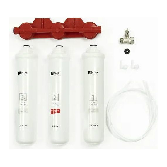 Смеситель для кухни Lemark Comfort + фильтр Basic LM3075BL085, чёрный фото 4