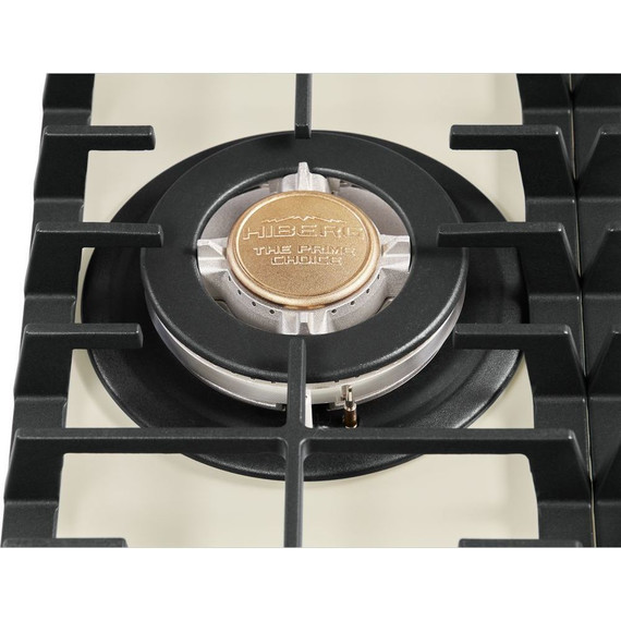 Газовая варочная поверхность Hiberg VM 4535 Y (бежевое стекло) фото 8