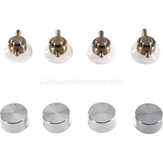 Газовая варочная поверхность Hiberg VM 6145 W (белое стекло) фото 7