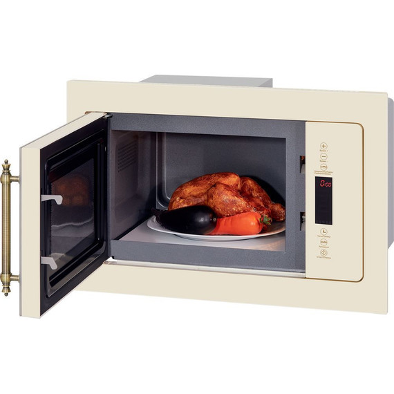 Встраиваемая микроволновая печь Hiberg VM 6502 YR (бежевое стекло) фото 5