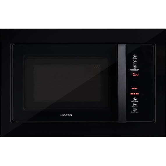 Встраиваемая микроволновая печь Hiberg VM 8505 B (чёрное стекло) фото 