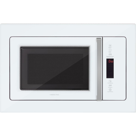 Встраиваемая микроволновая печь Hiberg VM 8505 W (белое стекло) фото 