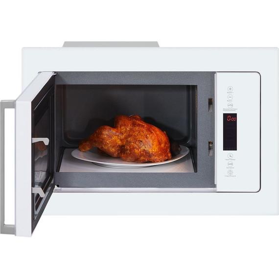 Встраиваемая микроволновая печь Hiberg VM 8505 W (белое стекло) фото 4