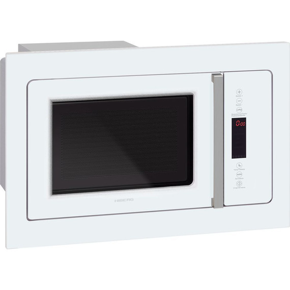 Встраиваемая микроволновая печь Hiberg VM 8505 W (белое стекло) фото 5