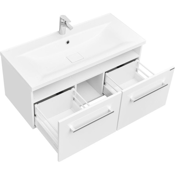 Тумба напольная с раковиной Акватон Мадрид 100 см 1A1280K5MA010, белый фото 4