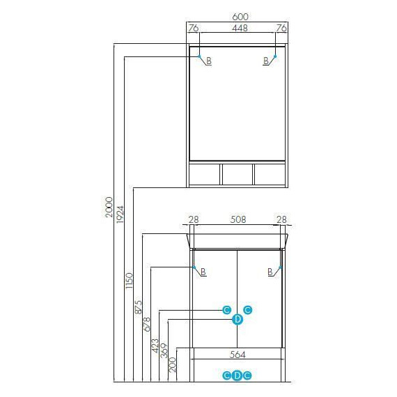 Зеркало-шкаф Акватон Йорк 60 см 1A170102YOAY0, выбеленное дерево фото 3