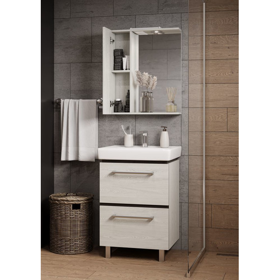 Тумба напольная с раковиной Акватон Ронда 60 см 1A2050K1RSC20, дуб соммерсет фото 6